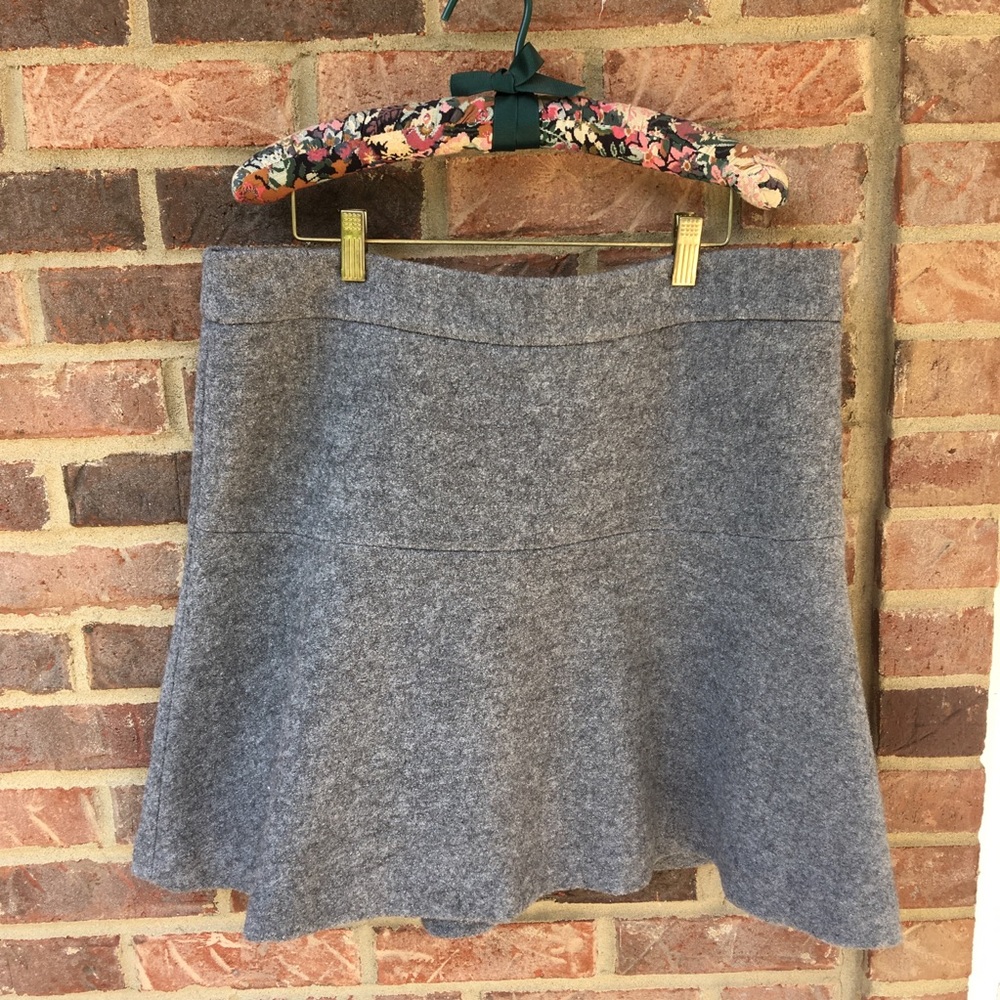Ann Taylor Felted Wool Flounce Skirt - Never Worn